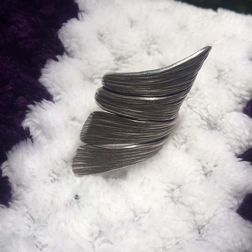 Stainless Steel Double Wrapped Textured Ring